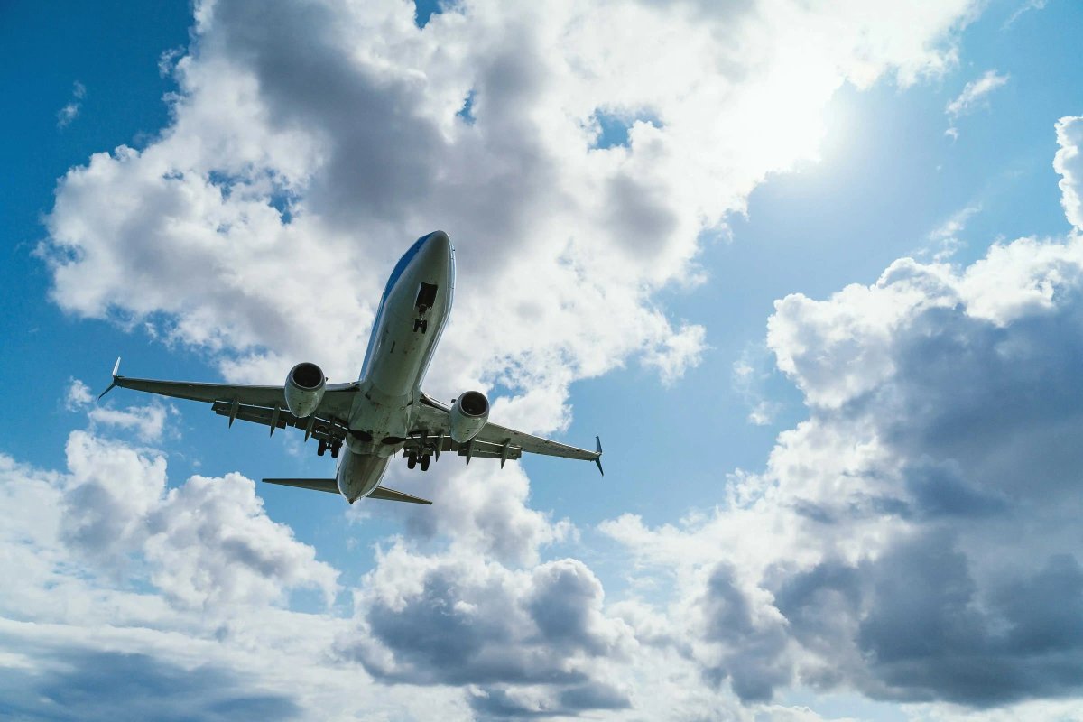 Air freight services - airplane in flight